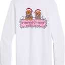 Girls' String Lights Pups Logo Box Long-Sleeve Pocket Tee, White Cap, 7
