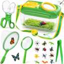 Bug Catcher for Kids, 17 PCS Bug Catching Kit with Bug Collector Toy Bugs Butterfly Net Magnifying Glass Insect Catcher Tweezers, Outdoor Explorer Kit for Kids Age 3 4 5 6 7 8