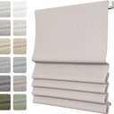 No Drill Roman Shades for Windows, Cordless Fabric Blackout or Light Filtering No Tool Roman Blind with Room Darkening Thermal Insulated for Home and Office, No Drill Basic Type