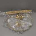 M-dazzling Metal Plants wall hanging decor; Metal wall hanging Vase;Living Room, Bedroom, Bathroom, Dining room,Plant Mounted Decor (Large Golden Bloom)