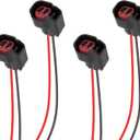 4PCS Fuel Injector Connector Pigtail,Fuel Injectors Set of 4 Replace OEM# 5013995AA,5161919AA,Car Accessories Fuel Injector Wiring Harness Compatible with Dodge,Ford,Chevrolet (4PCS)