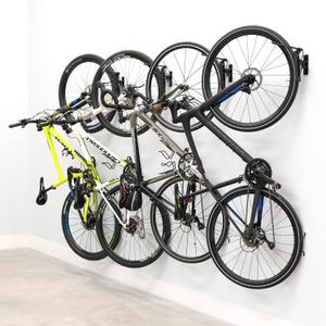 StoreYourBoard Swivel Bike Rack, Bike Rack Garage Wall Mount W/Stopper, Swing 120 Degrees Design, Vertical Hanger Hook for Indoor, Bicycle Storage Rack, Space Saving, Holds 50 lbs per rack (Black)