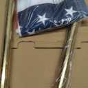 SENZHIYI Indoor Flag Pole Kit with Golden Eagle Topper - 6-8ft Stainless Steel Commercial Indoor Flagpole with Embroidered US Flag, Heavy Base for Home Office Government DepartmentGolden 1 Pack