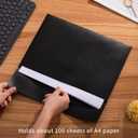 5 Pieces A4 Plastic Envelopes with Snap Closure,Filing Folders for Documents File Organizer Folders for A4 Letter Size for School Office (Black)