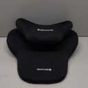 Car Lumbar Support Pillow and Neck Pillow kit for Back & Neck Pain Relief Ergonomic Memory Foam Car Seat Headrest & Lumbar Cushion with Adjustable Strap for Driving Seat/Office Chair Black