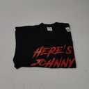 Here's Johnny Halloween Retro Black T-Shirt, Unisex-Adults, Small, Short Sleeve, Black  