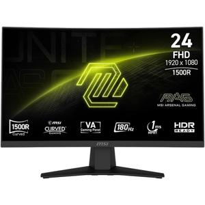 msi MAG 244C 24-inch 1920 x 1080 (FHD) Gaming Monitor, 180Hz, Adaptive-Sync, HDMI, DisplayPort, VESA Mountable, Tilt, Height Adjustable, Speaker, 1ms, Black