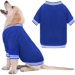 Dog Sweaters for Large Dogs, Brushed Fleece Dog Sweater Baseball Jacket Large Pet Sweater Clothes Soft Warm Boy Girl Pet, L