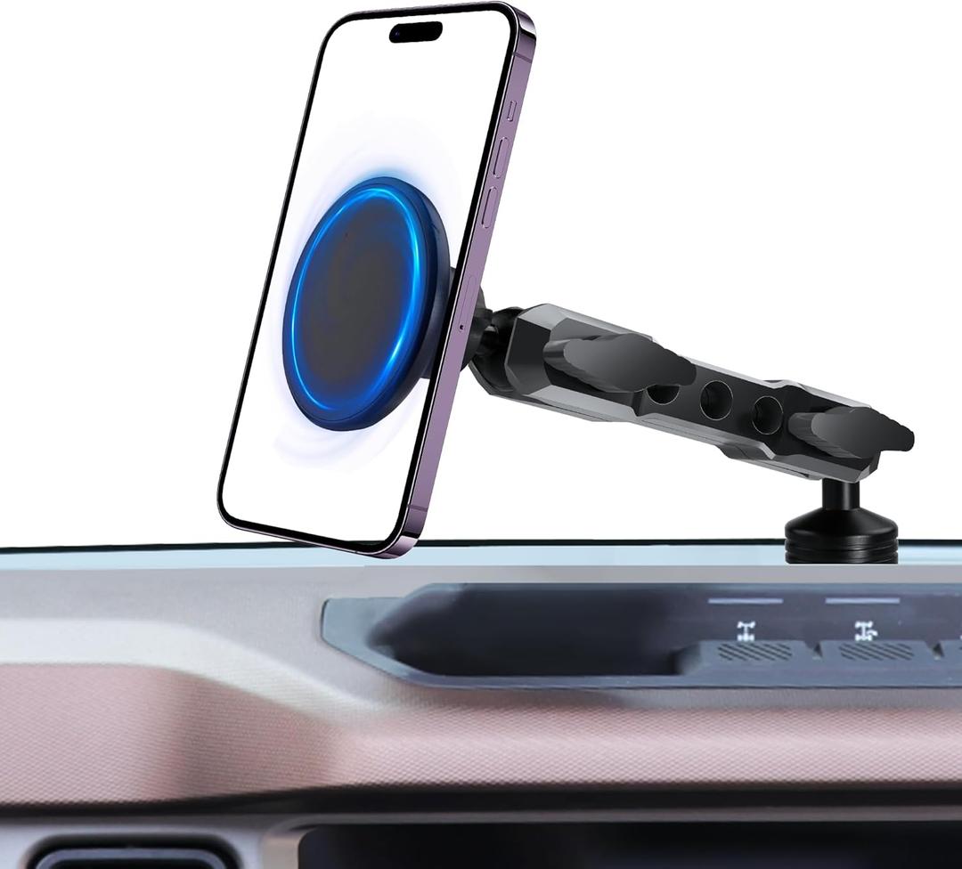 Phone Mount Holder for Ford Bronco 2021 2022 2023 2024 2025 2/4 Door, MagSafe Phone Mount, Magnetic Phone Holder for iPhone 17 16 15 14 13 12 Series, for Ford Bronco Accessories (Not for Bronco Sport)