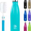 BOGI 17oz Insulated Water Bottle Double Wall Vacuum Stainless Steel Water Bottles, Leak Proof Metal Sports Water Bottle Keeps Drink Hot and Cold - Perfect for Outdoor Sports Camping Biking (Mint)
