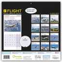 2025 Flight, Modern Commercial Airliners Wall calendar: Plastic Free Packaging