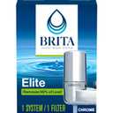 3 x Brita Faucet Mount Water Filter System, Chrome, No-Wait Filtration, Easy Install, Multi-Use Tap Water Filter for Kitchens, Bathrooms & Small Spaces (1 ct)