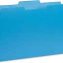 Blue Summit Supplies 30 Gem Tone Plastic File Folders, 1/3 Cut Tab, Letter Size, Assorted Colors, Great for Organizing and Easy File Storage, 30 Pack