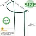 LEOBRO 6 Pack Plant Support Plant Stakes, Peony Cages and Supports, Metal Garden Stakes Plant Supports, Plant Support Stakes for Peony, Tomato, Hydrangea, Indoor Outdoor Plants, 10" W x 15.8" H