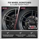 Wheel Scratch Fix Gray Touch Up Paint for Cars - DIY Alloy Wheel Repair Kit, Curb Rash Remover with Fast-Drying Pen - Long-Lasting OEM Finish Car Rim Paint for Scuffs and Chips at Home (Anthracite)