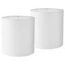 BOXEMIYA Large Tall Drum Lamp Shades Set of 2 White Linen Lamp Shade 14×15IN(Spider) Morden LampShades for Table and Floor Lamps Handcrafted Lampshade, Easy Assembly