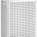 SONGMICS Laundry Hamper with Wheels, Plastic Laundry Basket, 19.8 Gallons (75 L), Slim Storage Basket, for Bathroom, Bedroom, White and Gray URLH020WG01
