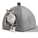 RUONARIER Cat Bed Cave for Indoor, Suitable for Cat Dome Bed, Hideaway Bed for Indoor Cats with Removable Mattress for Kittens. Cat Tent House for Dual Use (M:15"x15")