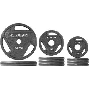 CAP Barbell 2-Inch Olympic Cast Iron Plate Weight Set | 75-285 lbs | Multiple Options
