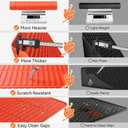 2 x Silicone Stove Top Covers for Electric Stove -28x20 inches Heavy Duty Waterproof Glass Cooktop Protector, Silicone Mats for Kitchen Counter Oven Top Cover Dish Drying Mat