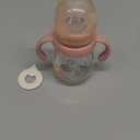 POTATO Glass Bottles Baby Feeding Bottles Anti-Colic Silicone Nipples Toddler Bottles Baby Bottles, Pink, 240ML