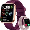 Woneligo Smart Watch for Women, Answer/Make Calls, Alexa Built-in, 1.85" Touch Screen Fitness Tracker for Android & iPhone, Heart Rate/Sleep/SpO2 Monitor Smartwatch, Waterproof (Deep Purple)