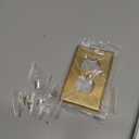 Zonon 16 Pack Gold Outlet Covers 4.50" x 2.76" Duplex Outlet Cover Brass Metal Brushed Decorative Gold Receptacle Wall Plate Corrosion Resistant, Standard Size, Brushed Brass