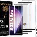 Galaxy S23 Ultra Screen Protector, 3 Pack Tempered Glass Screen Protector3+1 Pack1 Pack Camera Lens Protector, 9H Hardness Tempered Glass Screen Protector for Samsung Galaxy S23 Ultra