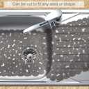 Bligli Pebble Sink Mat for Stainless Steel/Ceramic Sinks, 2 Pack PVC Sink Protectors Mats for Bottom of Kitchen Sink, Dish Drying Mat for Dishes and Glassware, 15.7 x 11.8 inch, Grey
