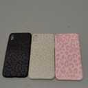 3 Pack Cute Cheetah Print for iPhone X/XS 5.8" Phone Case, Leopard Aesthetic Design Cases Soft Silicone Slim TPU Shockproof Protective Fundas for Women Girls