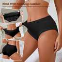 Womens Underwear Seamless Mid Rise Waisted Panties Full Coverage Sexy Lace Briefs Stretch Bikini 6 Pack, Small