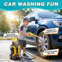 Kids Car Wash Toy Pressure Washer Playset with 1.3L Tank & Manual Pump Spray Gun, Outdoor Summer Water Toys for Toddlers, Portable Cleaning Pretend Play Gift for Boys Girls Ages 3+