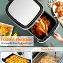 Air Fryer, ALLCOOL Airfryer Oven 8QT Large Air Fryer 1700W 8-in-1 with Touch Screen Air Fryers Dishwasher Safe Nonstick Tray Freidora de Aire 32 Recipes BPA & PFOA Free White Air Fryer