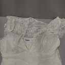 Popilush Wedding Dresses for Bride Lace Sleeveless V Neck Maxi Shapewear Cocktail Dress Split Beach Bride Dresses White,  L