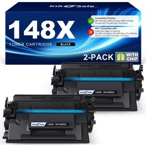 INK E-SALE 148X 148A Toner Cartridge Black (with Chip) High Yield Compatible Replacement for HP 148A 148X W1480A W1480X for HP Laserjet Pro 4001n 4001dn 4001dw MFP 4101fdn 4101fdw Printer (2 Pack)