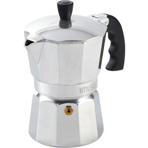 IMUSA USA B120-42V Aluminum Espresso Stovetop Coffeemaker 3-Cup, Silver (Pack of 1)