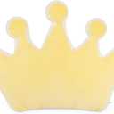 Crown Shaped Throw Pillows, Fluffy Decorative Pillows Soft for Girls Boys in Toddler Kids Room Decoration (Yellow)