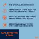 NO HAIR CREW Body Wax Strips High Performance Wax Strips Made for Men, 20 strips & 4 soothing cleansing wipes
