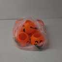 8 Pcs Plastic Pumpkin Buckets Trick or Treat Halloween Candy Baskets with Handle 6.7 x 5.1 Inches Plastic Pumpkin Large Candy Basket for Halloween Trick or Treat Party Supplies (Smile)