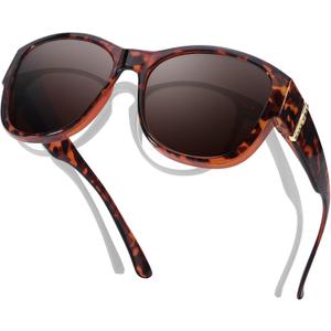 Xfeel Polarized Sunglasses Over Glasses for Women Trendy Shades Over Prescription Eyeglasses Sun Glasses
