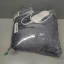 Homemate Heated Blanket Electric Throw - 50"x60" Heating Blanket Throw 1/2/4/6/8 Hours Auto-Off 10 Heat Level Over-Heat Protection Flannel Sherpa ETL Certification (Light Grey)