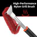 XUDAKAIXIN Grill Brush and Scraper, Safe Nylon Bristles Barbecue Outdoor Grill Brush for Cooled Grates, Extra Strong BBQ Cleaner Accessories(Red)
