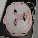 Red Light Therapy Mask for Face and Neck, 7 Colors with NIR Led Face Mask Light Therapy with Eye Protection and Remote, Rechargeable Ergonomic Design for True Anti-Aging Skincare at Home (Pink)