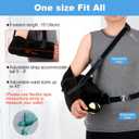 Shoulder Abduction Sling with Removable Pillow, Sholder Immobilizer for Rotator Cuff, Sublexion, Surgery, Dislocated, Broken Arm, Arm Sling for Women & Men, Fits Left & Right