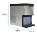 Avanti Nugget Ice Maker with Electronic Controls and Dispenser Countertop Use Makes 33lbs of Chewable Ice Per Day Perfect for Kitchen Office or Breakroom, Includes Ice Bin, 195-Watts, Stainless Steel