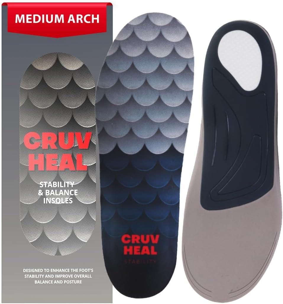 (2025) Premium Medium Arch Insoles for Ultimate Support - Plantar Fasciitis - Comfort for Foot Pain Relief - Anti-Fatigue - Orthotic Shoe Sole Inserts Men Women Standing All Day (Gray, L)