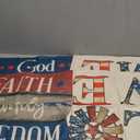 AVOIN colorlife God Bless America Throw Pillow Covers 18x18 Set of 4, Faith Family Freedom 4th of July Independence Memorial Day Patriotic Decorations for Sofa Couch Red, White, and/Or Blue