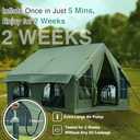 2025 Upgraded Waterproof Inflatable Camping Tent, Large Blow-Up Air Tent, No Assembly Needed Luxury Glamping House, Oxford Fabric