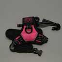 PHOEPET No Pull Dog Harnesses for Small Dogs Reflective Adjustable Front Clip Vest with Handle 2 Metal Rings 3 Buckles [Easy to Put on & Take Off](XS, Pink)