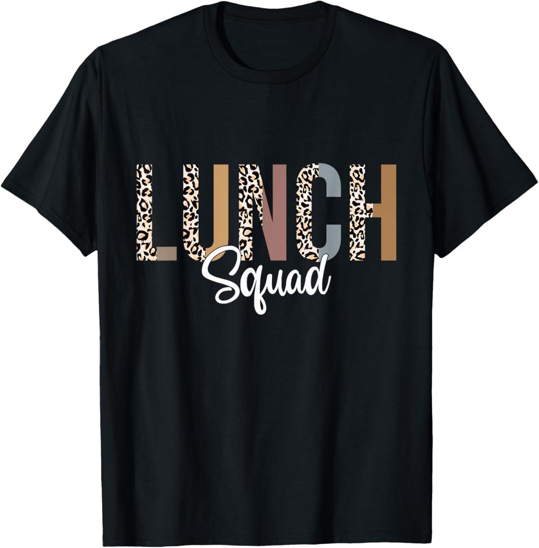Lunch Squad School Counselor Food Service Crew Lunch Lady T-Shirt, L